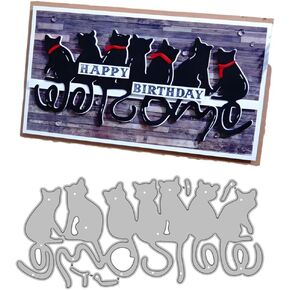 LZBRDY Lucky to Have You Wishes Words Embossing Metal Cutting Dies, Birthday Valentine's Day Arts Craft Die Cuts Stencil