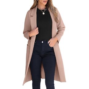 ANRABESS Cardigan for Women Oversized Open Front Sweater Coat Long Sleeve Lapel Blazer Jacket Fall Outwear Coatigan