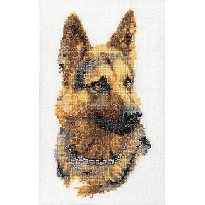 Thea GOUVERNEUR SINCE 1959 Counted Cross Stitch Kit - Shepherd's Dog - Aida - 12 Count - for Adults - 934A