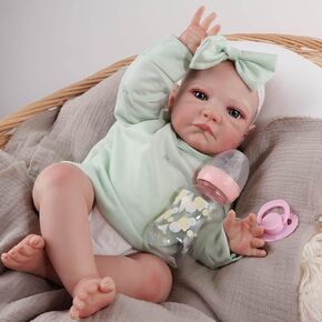 Reborn Baby Dolls,18 Inch Lifelike Realistic Newborn Baby Doll That Look Real,Christmas/Birthday Baby Doll Gift for Kids Age 3 +