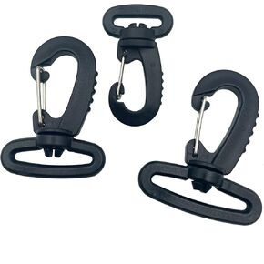 20 pcs 3/4-Inch Plastic Lobster Clasp Strap Swivel Rotary Buckle Hook for Travel Sport Bag Backpack