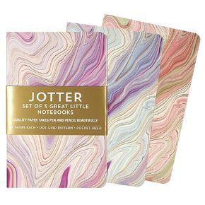 Jotter Mini Notebooks for Bullet Journaling -- Agate (3-Pack) (Interior Dot-Grid Pattern)