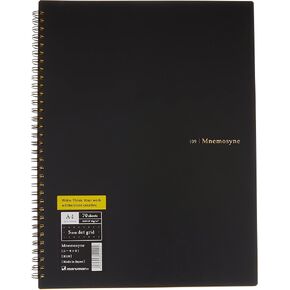 Maruman MNEMOSYNE Notebook 11.69 x 8.66 Inches (A4), 5mm dot grid, 70 Sheets (N109), white