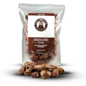 Freeze Dried Chicken Hearts – High-Protein Dog Treats & Cat Snacks – Single Ingredient Natural Raw Diet Treats for Pets