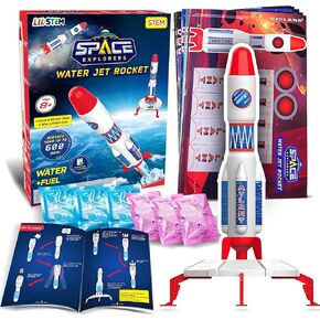 Water Rocket Launcher for Kids, DIY Water Powered Rocket Launcher Kit - STEM Outdoor Toys for Kids 8-12, Fun Science Kits for Kids Launch up to 50+ft,Great Birthday Gifts Toy for Boys Girls Ages 3+