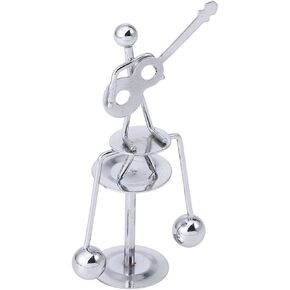 Veemoon Balance Figure Decor Metal Balance Craft Small Physics Decoration Perpetual Motion Desktop Ornament Desk Mini Iron Art Decor for Home Office Party Favor