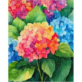 Aestalrcus Paint by Number Flowers for Adults-Paint by Numbers for Adults Beginner, Bloom Colorful Paint by Numbers for Home Wall Decor (16 x 20 inch)