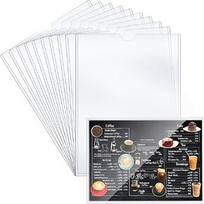 10PCS 11x17 Inch Rigid Print Crystal-Clear Toploader Frame, Heavy Duty Sheet Protectors Binder Sleeves Page Holder to Hold,Store,Protect,Display Photographs,Poster,Comic,Prints and Documents