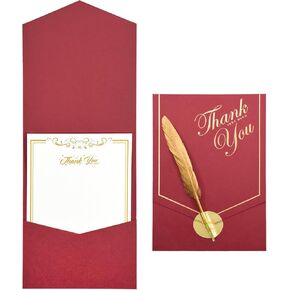 VANRA 10 مجموعات من ورق القرطاسية مع مغلفات مجموعة مظاريف ورقية لكتابة الرسائل مع ريشة لرسالة الشكر والدعوات والتخرج (10 ورق قرطاسية للكتابة + 10 مظاريف نبيذ) in Kuwait