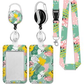 Space Galaxy Constellation Lanyards for ID Badges, Badge Holder with Breakaway Lanyard, Badge Lanyard with Retractable Badge Reel Clip, Women Teacher Doctor Office Employees