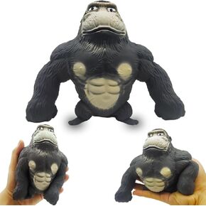 Large Squishy Monkey Stretch Gorilla,Original Stretchy Monkey Toy for Kids and Adults,Trending Gorilla Squishy Toy for Relieving Stress and Anxiety ADHD,Gift Idea for Christmas,Easter(Black)