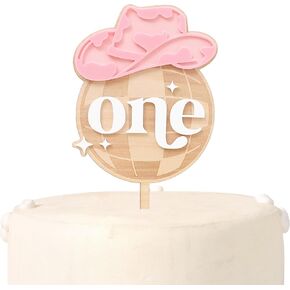 Disco Cowgirl 1st Birthday Cake Topper - Rodeo Girl Birthday Decor, Cowgirl First Birthday Decorations, Girls My First Rodeo One Cake Topper