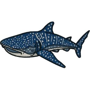 Whale Shark Embroidered Iron-on Patch