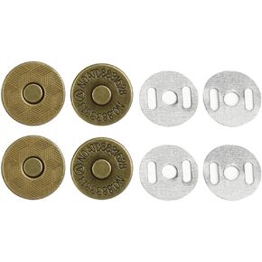 MAHAVIMOKSA 40Sets 18mm Thin Style Magnetic Button Clasp Snaps for DIY Craft Sewing Bag Purse Leather Clothing Scrapbooking (Gun Metal)