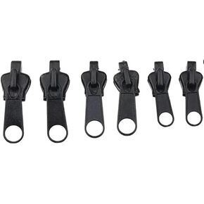 6Pcs Black Fasteners,Fix Zip Puller,Zipper Repair Kit Replacement Zip Slider Teeth Zippers， Design Arts, Crafts and Sewing，Replacement Zipper Fasteners