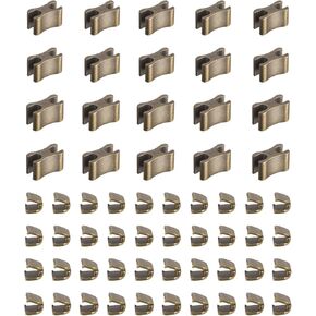 uxcell Zipper Slider Retainers, #8#10 Top Stoppers & Bottom Stops for Bags Coats Jackets Closed-end Zippers Replacing (Metallic Black, 20 Sets)