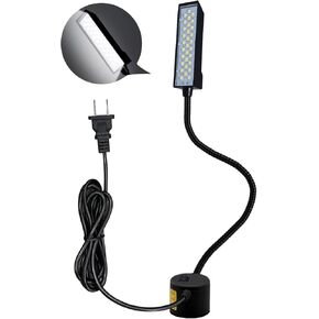 LED Sewing Machine Lamp 30 LEDs Light Working Lighting Flexible Bendable Tube Gooseneck Lamp with Magnetic Base for Sewing Machine Lights Housework Household Duties Chores Lathes Lamps