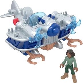 Fisher-Price Imaginext Jurassic World Dominion Kayla Watts Figure & Toy Plane, Air Tracker with Projectiles for Preschool Kids Ages 3+ Years