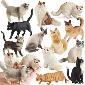EOIVSH 12PCS Realistic Dog Figurines Toy, Plastic Puppy Figures Set, Dogs Figures Cake Toppers Birthday Gift for Kids Toddlers