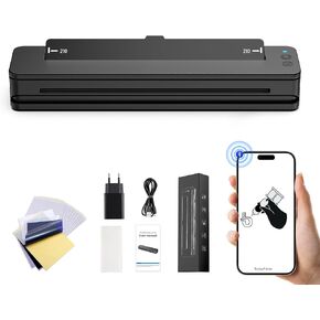 RHEIN Tattoo Stencil Printer Thermal Printer Wireless Mini 2500mAh Printer 10pcs Free Transfer Paper 10PCS Cleaning Fabrics for Tattoo Artists & Beginners Compatible with Smartphone & Pc T106Z-US in Saudi Arabia