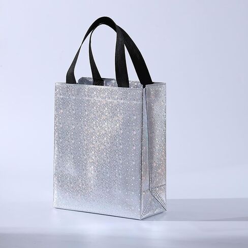 10pcs Large Christmas Party Favors Bags,Reusable Christmas Gift Bags with Handles for Xmas Decoration,Santa Claus Candy Goodie Bags,Christmas Treat Bags in Saudi Arabia