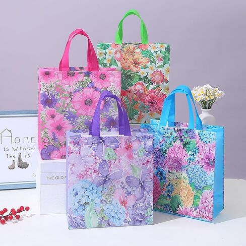 10pcs Large Christmas Party Favors Bags,Reusable Christmas Gift Bags with Handles for Xmas Decoration,Santa Claus Candy Goodie Bags,Christmas Treat Bags in Saudi Arabia