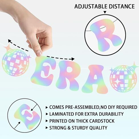 In My Birthday Era Banner, NO-DIY Glitter Popular Birthday Decorations Banner, Its A Girl Garland for Birthday Party Decorations, Per-strung Hot Laser Girls Birthday Banner in Saudi Arabia
