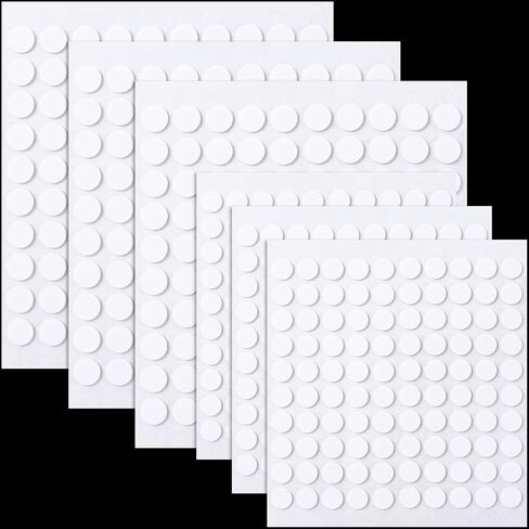Joez Wonderful 6 Sheets Foam Adhesive Dots, 600 Pcs Total Sticky Double Sided Adhesive Foam, 3D Mini Foam Stickers for Art Crafts, Glue Dots for Scrapbooking, 2 Sizes (0.31in/8mm, 0.39in/10mm) in Saudi Arabia