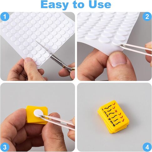 Joez Wonderful 6 Sheets Foam Adhesive Dots, 600 Pcs Total Sticky Double Sided Adhesive Foam, 3D Mini Foam Stickers for Art Crafts, Glue Dots for Scrapbooking, 2 Sizes (0.31in/8mm, 0.39in/10mm) in Saudi Arabia
