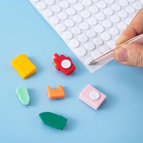 Joez Wonderful 6 Sheets Foam Adhesive Dots, 600 Pcs Total Sticky Double Sided Adhesive Foam, 3D Mini Foam Stickers for Art Crafts, Glue Dots for Scrapbooking, 2 Sizes (0.31in/8mm, 0.39in/10mm) in Saudi Arabia