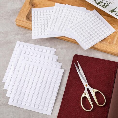 Joez Wonderful 6 Sheets Foam Adhesive Dots, 600 Pcs Total Sticky Double Sided Adhesive Foam, 3D Mini Foam Stickers for Art Crafts, Glue Dots for Scrapbooking, 2 Sizes (0.31in/8mm, 0.39in/10mm) in Saudi Arabia