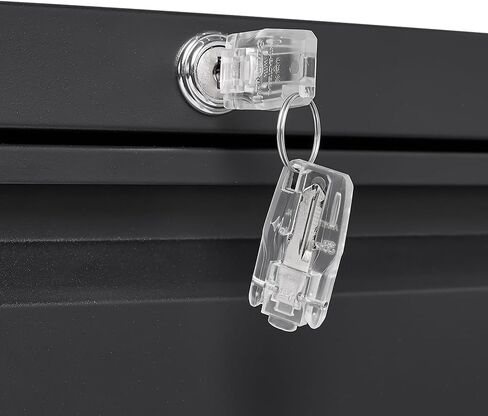 CuisinSmart Lateral File Cabinet 3 Drawer File Cabinet with Lock and Card Holder, Metal Steel Lockable Drawer File Cabinets Under Desk for Home Office Legal/Letter/F4/A4 Black in Kuwait