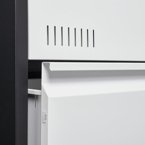 CuisinSmart Lateral File Cabinet 3 Drawer File Cabinet with Lock and Card Holder, Metal Steel Lockable Drawer File Cabinets Under Desk for Home Office Legal/Letter/F4/A4 Black in Kuwait