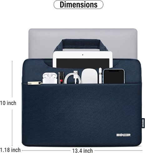 iBenzer 15.6 16 inch Laptop Computer Sleeve Carrying Case Bag for New MacBook Air 15-inch M2 A2941, MacBook Pro 15/16-inch, 15" Surface/Dell/HP/Acer/Lenovo Chromebook, Black LS-SLD15-BK in Kuwait