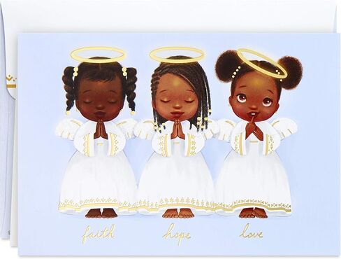 Hallmark Mahogany Boxed Christmas Cards, Three Angels (16 Cards and 17 Envelopes) in Saudi Arabia