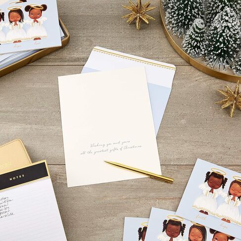Hallmark Mahogany Boxed Christmas Cards, Three Angels (16 Cards and 17 Envelopes) in Saudi Arabia