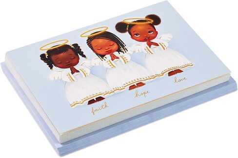 Hallmark Mahogany Boxed Christmas Cards, Three Angels (16 Cards and 17 Envelopes) in Saudi Arabia