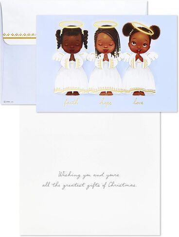 Hallmark Mahogany Boxed Christmas Cards, Three Angels (16 Cards and 17 Envelopes) in Saudi Arabia