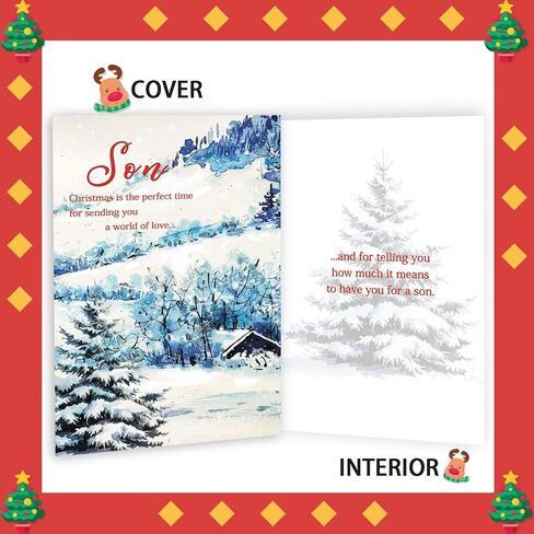 Funny Christmas Cards, Son Christmas Card, Christmas Card Gifts for Son, Merry Christmas Gift Cards from Dad Mom Parents, Xmas Cards Decoration Ideas in Kuwait