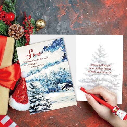 Funny Christmas Cards, Son Christmas Card, Christmas Card Gifts for Son, Merry Christmas Gift Cards from Dad Mom Parents, Xmas Cards Decoration Ideas in Kuwait
