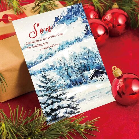 Funny Christmas Cards, Son Christmas Card, Christmas Card Gifts for Son, Merry Christmas Gift Cards from Dad Mom Parents, Xmas Cards Decoration Ideas in Kuwait