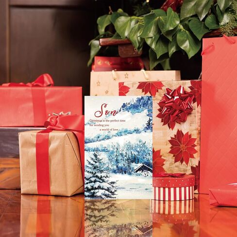 Funny Christmas Cards, Son Christmas Card, Christmas Card Gifts for Son, Merry Christmas Gift Cards from Dad Mom Parents, Xmas Cards Decoration Ideas in Kuwait