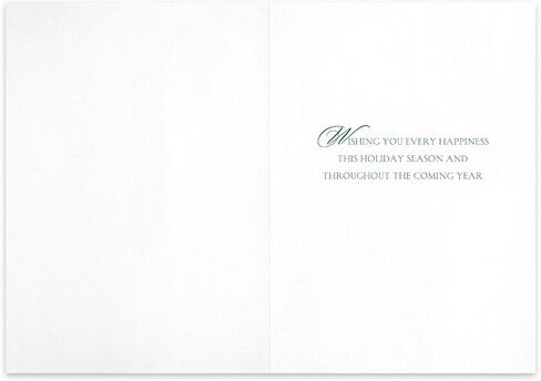 Holiday Collection Premium 15-Count Boxed Embossed Christmas Cards with Foil-Lined Envelopes, 7.8" x 5.6", Traditional Wreath (893800) in Saudi Arabia