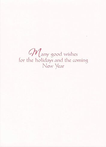 Holiday Collection Premium 15-Count Boxed Embossed Christmas Cards with Foil-Lined Envelopes, 7.8" x 5.6", Traditional Wreath (893800) in Saudi Arabia