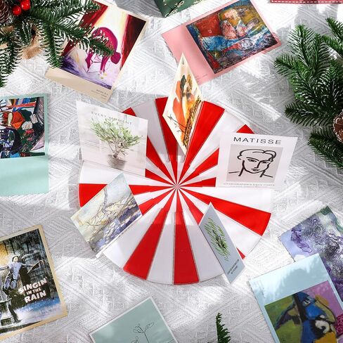 عرض بطاقة عيد الميلاد Thyle مقاس 11.8 بوصة من الأكريليك حامل بطاقة عيد الميلاد حامل عرض بطاقات التهنئة يحمل ما يصل إلى 24 منظم بطاقات بريدية لرف الطاولة ورف المكتب وحفلات الحلوى in Kuwait