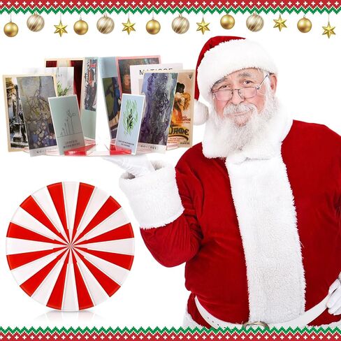 عرض بطاقة عيد الميلاد Thyle مقاس 11.8 بوصة من الأكريليك حامل بطاقة عيد الميلاد حامل عرض بطاقات التهنئة يحمل ما يصل إلى 24 منظم بطاقات بريدية لرف الطاولة ورف المكتب وحفلات الحلوى in Kuwait