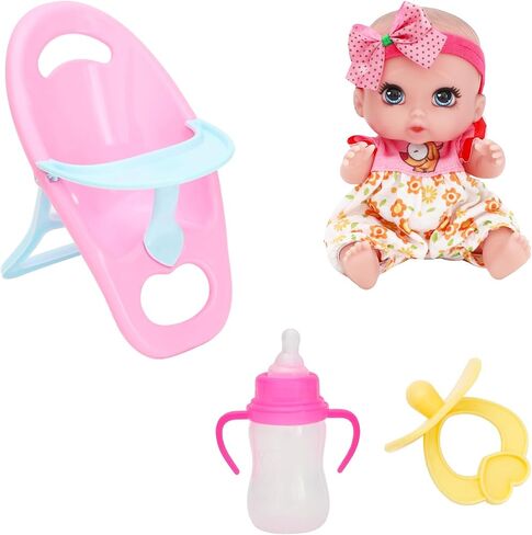 ONEST 4 قطع دمى مقاس 6 بوصات مع ملحقات دمى أطفال لطيفة دمى صغيرة مع ملابس دمى أطفال صغيرة مع إكسسوارات دمي in Saudi Arabia