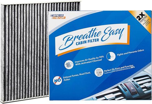 Spearhead Odor Defense Breathe Easy AC & Heater Cabin Filter | Fits 2015-17 Chrysler 200, 2014-18 Cherokee Like OEM | Up to 25% Longer Lasting w/Activated Carbon (BE-000) in Saudi Arabia