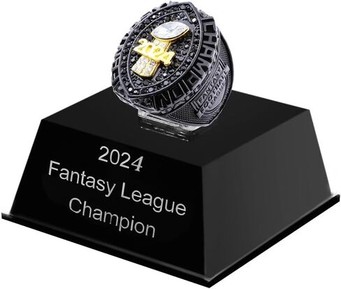 جائزة 2024 Fantasy Football Championship Trophy Ring Award الفائز الرياضي FFL Champion Ring in Kuwait