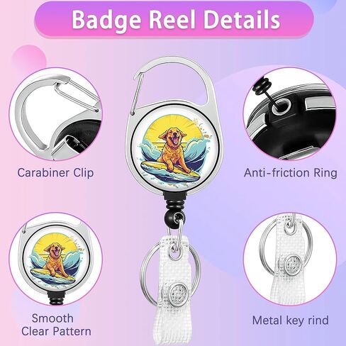 Dog Paw Lanyards for Id Badges,ID Badge Holder and Retractable Reel Clip Lanyard with ID Card Nametag Badge Holder for Nurse Teacher in Kuwait